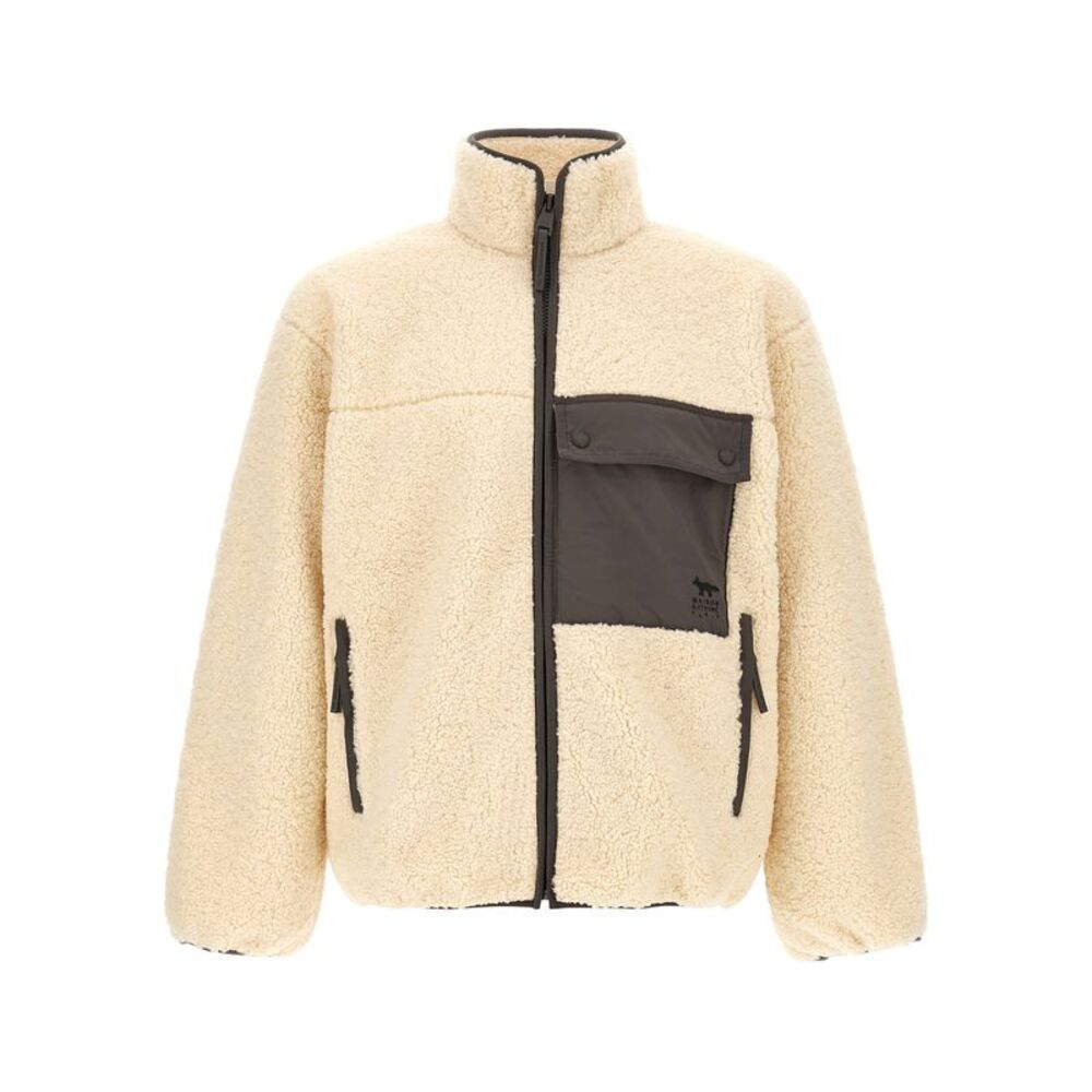 Maison Kitsuné Beige Polyester Full-Length Men's Jacket